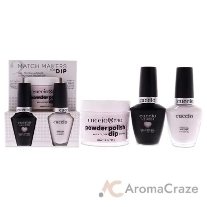 Picture of Match Makers Plus Dip - Are You Kitten Me by Cuccio Colour for Women - 3 Pc 1.6oz Pro Powder Polish Dip System, 0.44oz Veneer Soak Off Gel, 0.43oz Colour Nail Polish