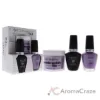 Picture of Match Makers Plus Dip - Peace Love and Purple by Cuccio Colour for Women - 3 Pc 1.6oz Pro Powder Polish Dip System, 0.44oz Veneer Soak Off Gel, 0.43oz Colour Nail Polish