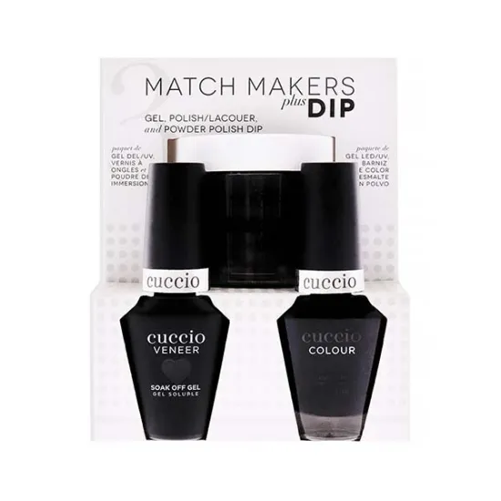 Picture of Match Makers Plus Dip - 2 Am In Hollywood by Cuccio Colour for Women - 3 Pc 1.6oz Pro Powder Polish Dip System, 0.44oz Veneer Soak Off Gel, 0.43oz Colour Nail Polish