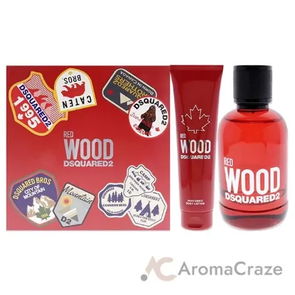 Picture of Red Wood by Dsquared2 for Women - 2 Pc Gift Set 3.4oz EDT Spray, 5.0oz Perfumed Body Lotion