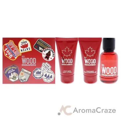 Picture of Red Wood by Dsquared2 for Women - 3 Pc Gift Set 1.7oz EDT Spray, 1.7oz Body Lotion, 1.7oz Bath and Shower Gel