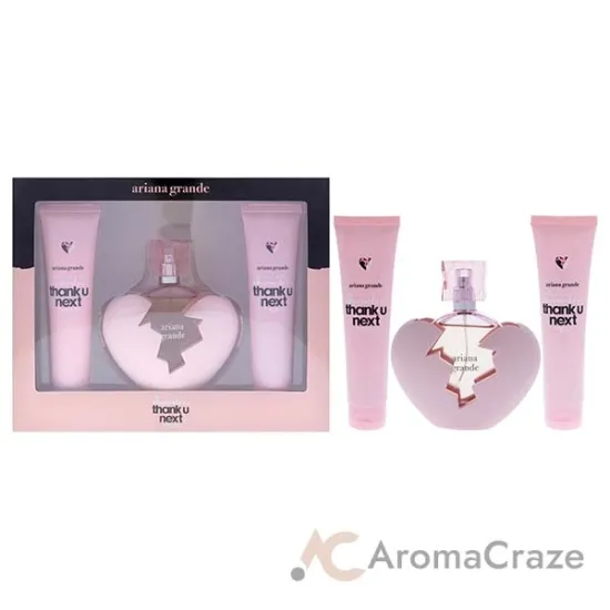 Picture of Thank U Next by Ariana Grande for Women - 3 Pc 3.4oz EDP Spray, 3.4oz Body Souffle, 3.4oz Bath and Shower Gel