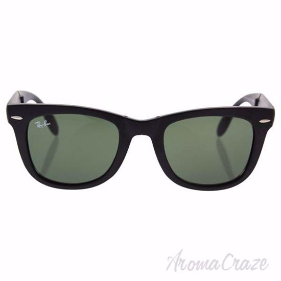 Ray Ban RB 4105 601-S Folding Wayfarer - Black Matte/Green b