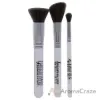 Picture of Professional Brush Set - Essential by Sorme Cosmetics for Women - 3 Pc Buffer Foundation Brush, Angled Contour and Blush Brush, Blending Brush