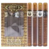 Picture of Cuba Prestige by Cuba for Men 4 Pc Gift Set 1.17oz Classic EDT Spray, 1.17oz Black EDT Spray, 1.17oz Platinum EDT Spray, 1.17oz Legacy EDT Spray