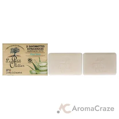 Picture of Extra Mild Soap Bars - Aloe Vera by Le Petit Olivier for Men - 2 x 3.5 oz Soap