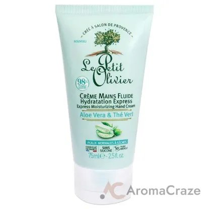 Picture of Express Moisturizing Hand Cream - Aloe Vera and Green Tea by Le Petit Olivier for Women - 2.5 oz Cream
