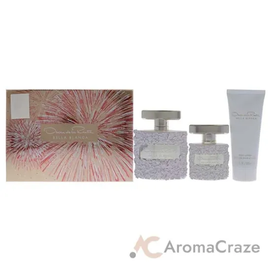 Picture of Bella Blanca by Oscar De La Renta for Women - 3 Pc Gift Set 3.4oz EDP Spray, 3.4oz Body Lotion, 1oz EDP Spray
