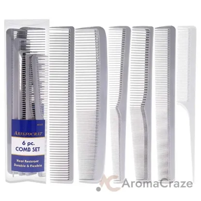 Picture of Heat Resistant Durable and Flexible Combs Set by Aristocrat for Unisex - 6 Pc Comb