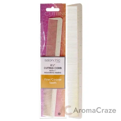 Picture of Cutting Comb W-1 Measuring Marks High Heat Resistant 8.5 - Fine-Coarse Teeth by SalonChic for Unisex - 1 Pc Comb