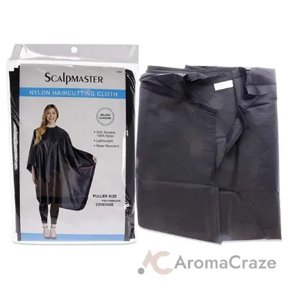Picture of Nylon Haircutting Cloth Cape Velcro Closure - Black by Scalpmaster for Unisex - 1 Pc Apron