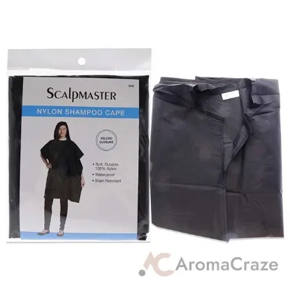 Picture of Nylon Shampoo Cape - Black by Scalpmaster for Unisex - 1 Pc Apron