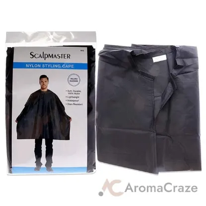 Picture of Nylon Styling Cape with Velcro Closure - Black by Scalpmaster for Unisex - 1 Pc Apron