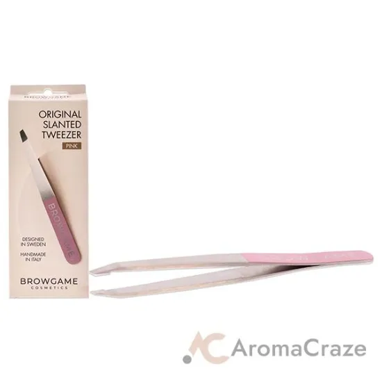 Picture of Original Slanted Tweezer - Pink by Browgame for Unisex - 1 Pc Tweezer