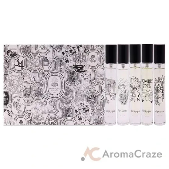Picture of Diptyque Discovery Mini Set by Diptyque for Unisex - 5 Pc Set 0.25oz Do Son, 0.25oz Eau des Sens, 0.25oz Philosykos, 0.25oz LOmbre dans lEau, 0.25oz Eau Rose