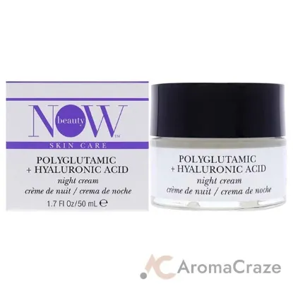 Picture of Polyglutamic Plus Hyaluronic Acid Night Cream by NOW Beauty for Unisex - 1.7 oz Cream