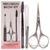 Picture of Precision Brow Kit by Browgame for Women - 3 Pc Original Slant Tweezer, Eyebrow Scissor, Spoolie Brush
