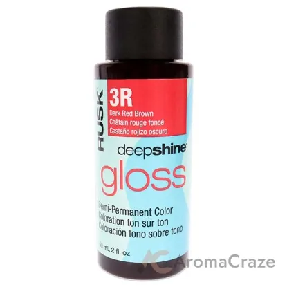 Picture of Deepshine Gloss Demi-Permanent Color - 3R Dark Red Brown by Rusk for Unisex - 2 oz Hair Color