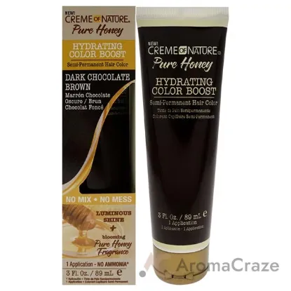 Picture of Pure Honey Hydrating Color Boost Semi-Permanent Hair Color - Dark Chocolate Brown by Creme of Nature for Unisex - 3 oz Hair Color