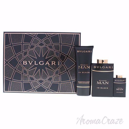 Bvlgari Man In Black by Bvlgari for Men - 3 Pc Gift Set 3.4o