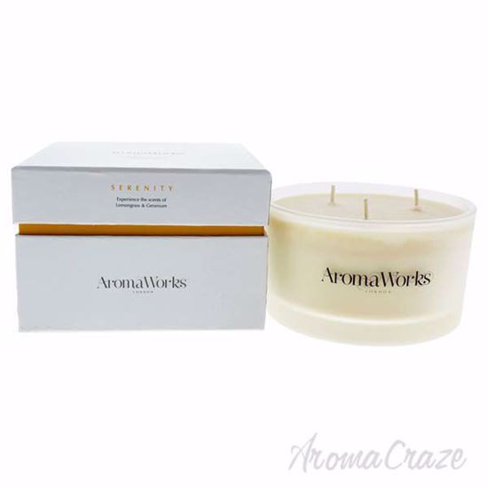 Serenity Candle 3 Wick Large by Aromaworks for Unisex - 1 Pc