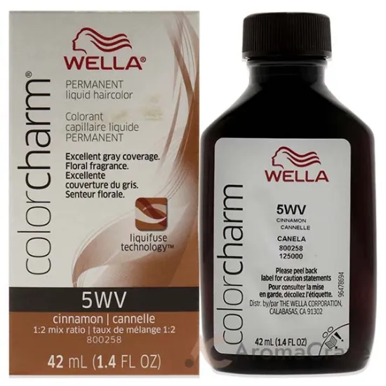 Picture of Color Charm Permanent Liquid Hair Color - 5WV Cinnamon by Wella for Unisex - 1.42 oz Hair Color