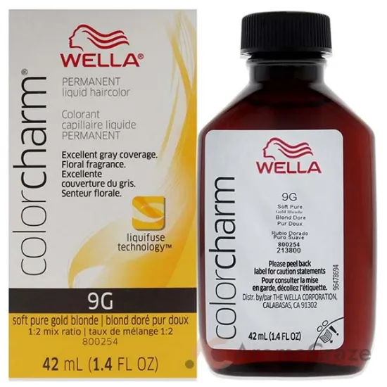 Picture of Color Charm Permanent Liquid Hair Color - 9G Soft Pure Gold Blonde by Wella for Unisex - 1.42 oz Hair Color
