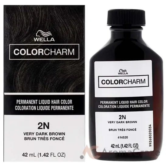 Picture of Color Charm Permanent Liquid Hair Color - 2N Very Dark Brown by Wella for Unisex - 1.42 oz Hair Color