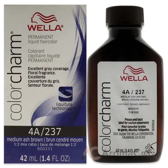 Picture of Color Charm Permanent Liquid Hair Color - 237 4A Medium Ash Brown by Wella for Unisex - 1.42 oz Hair Color