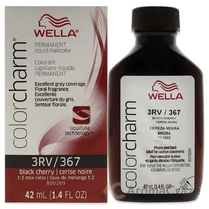 Picture of Color Charm Permanent Liquid Hair Color - 367 3RV Black Cherry by Wella for Unisex - 1.42 oz Hair Color