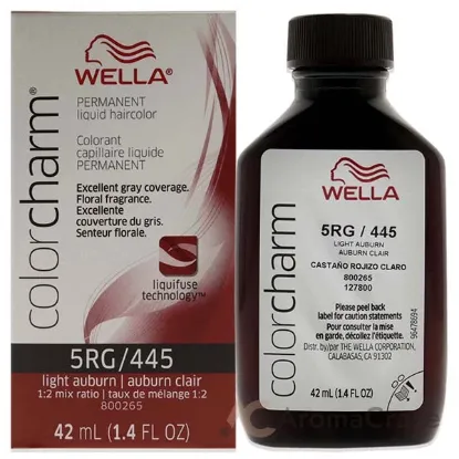 Picture of Color Charm Permanent Liquid Hair Color - 445 5RG Light Auburn by Wella for Unisex - 1.42 oz Hair Color
