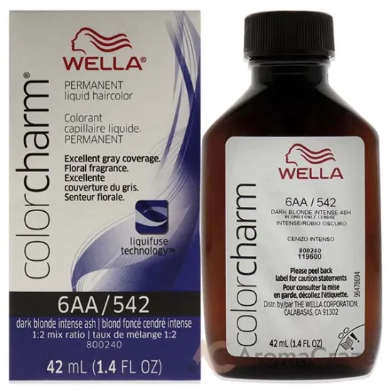 Picture of Color Charm Permanent Liquid Hair Color - 542 6AA Ash Blonde by Wella for Unisex - 1.42 oz Hair Color