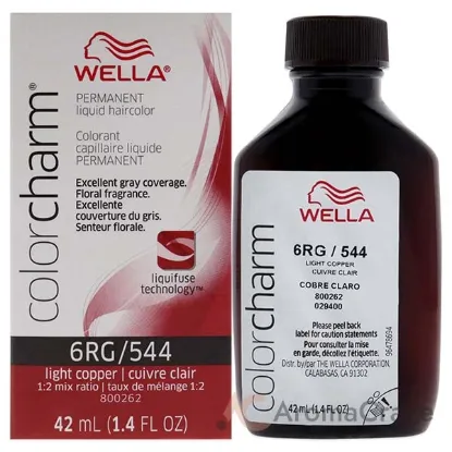 Picture of Color Charm Permanent Liquid Hair Color - 544 6RG Light Copper by Wella for Unisex - 1.42 oz Hair Color
