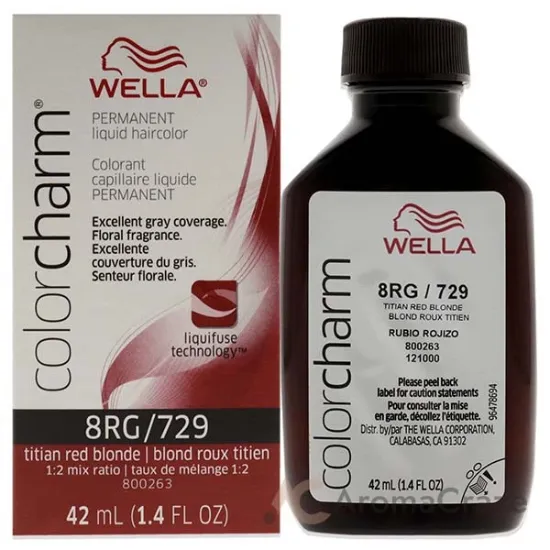 Picture of Color Charm Permanent Liquid Hair Color - 729 8RG Titian Red Blonde by Wella for Unisex - 1.42 oz Hair Color