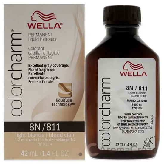 Picture of Color Charm Permanent Liquid Hair Color - 811 8N Light Blonde by Wella for Unisex - 1.42 oz Hair Color