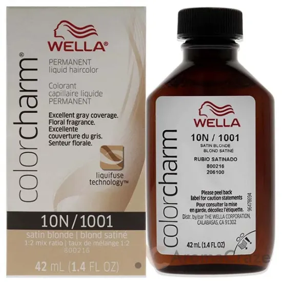 Picture of Color Charm Permanent Liquid Hair Color - 1001 10N Satin Blonde by Wella for Unisex - 1.42 oz Hair Color