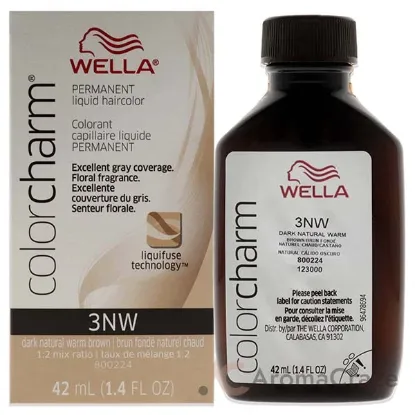 Picture of Color Charm Permanent Liquid Hair Color - 3NW Dark Natural Warm Brown by Wella for Unisex - 1.42 oz Hair Color
