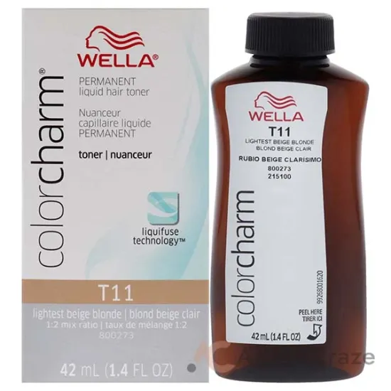 Picture of Color Charm Permanent Liquid Toner - T11 Lightest Beige Blonde by Wella for Unisex - 1.4 oz Toner