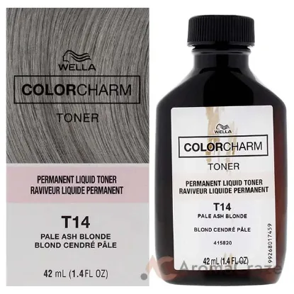 Picture of Color Charm Permanent Liquid Toner - T14 Pale Ash Blonde by Wella for Unisex - 1.4 oz Toner