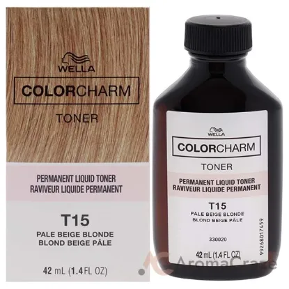 Picture of Color Charm Permanent Liquid Toner - T15 Pale Beige Blonde by Wella for Unisex - 1.4 oz Toner