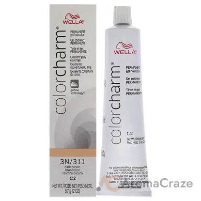 Picture of Color Charm Permanent Hair Color Gel - 311 3N Dark Brown by Wella for Unisex - 2 oz Hair Color