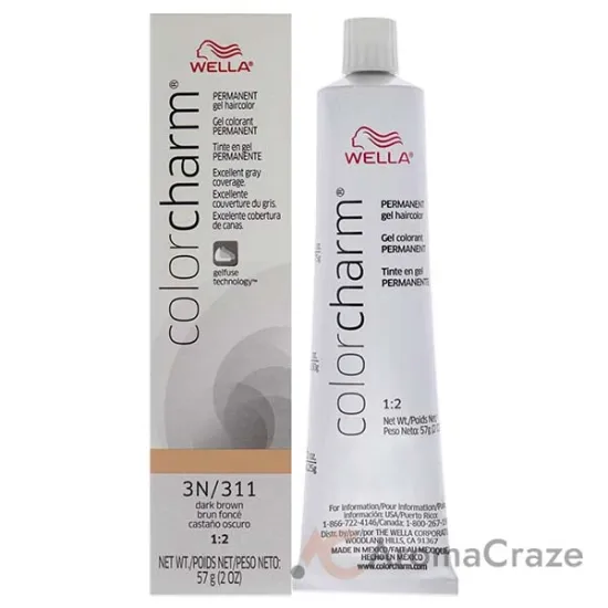 Picture of Color Charm Permanent Hair Color Gel - 311 3N Dark Brown by Wella for Unisex - 2 oz Hair Color