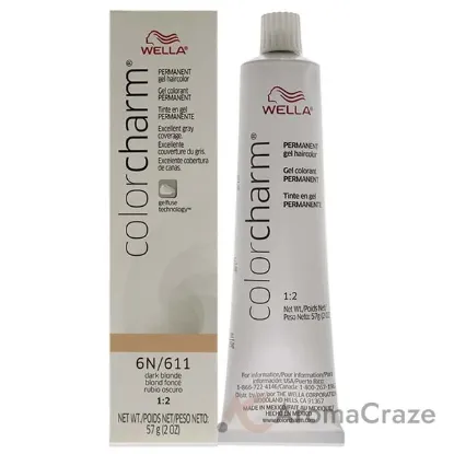 Picture of Color Charm Permanent Hair Color Gel - 611 6N Dark Blonde by Wella for Unisex - 2 oz Hair Color