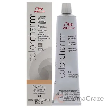 Picture of Color Charm Permanent Hair Color Gel - 911 9N Very Light Blonde by Wella for Unisex -2 oz Hair Color