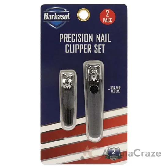Picture of Precision Nail Clipper Kit by Barbasol for Men - 2 Pc Nail Clipper, Toe Clipper