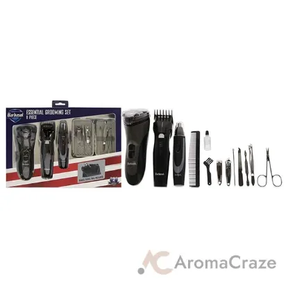 Picture of Essential Grooming Set by Barbasol for Men - 10 Pc Body and Beard Trimmer, Ear and Nose Trimmer, 2 Nail Clippers, 2 Cuticle Pusher, Nail Filer, Comb, Safety scissors, 2 AAA batteries