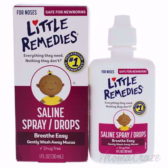 Saline Spray Drops by Little Remedies for Kids - 1 oz Saline