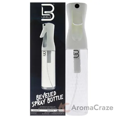 Picture of Beveled Spray Bottle - White-Clear by L3VEL3 for Unisex - 10 oz Spray