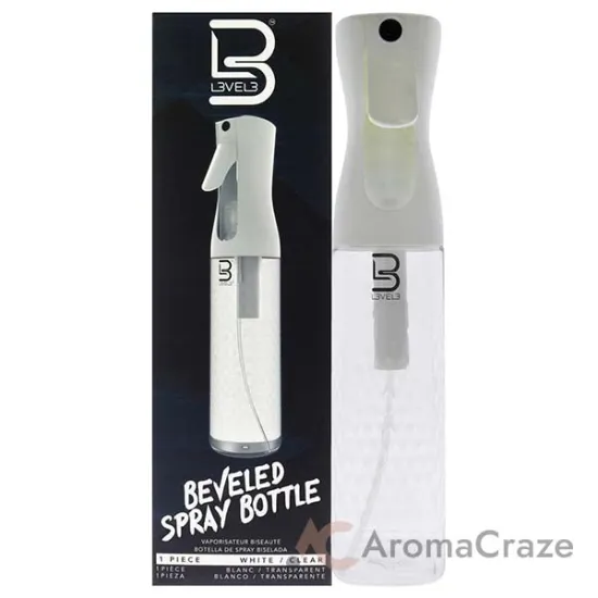 Picture of Beveled Spray Bottle - White-Clear by L3VEL3 for Unisex - 10 oz Spray