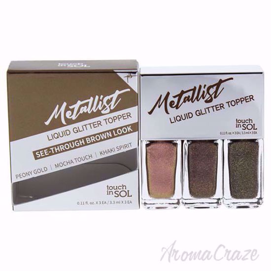 Metallist Liquid Glitter Topper Trio - 02 SeeThrough Brown L
